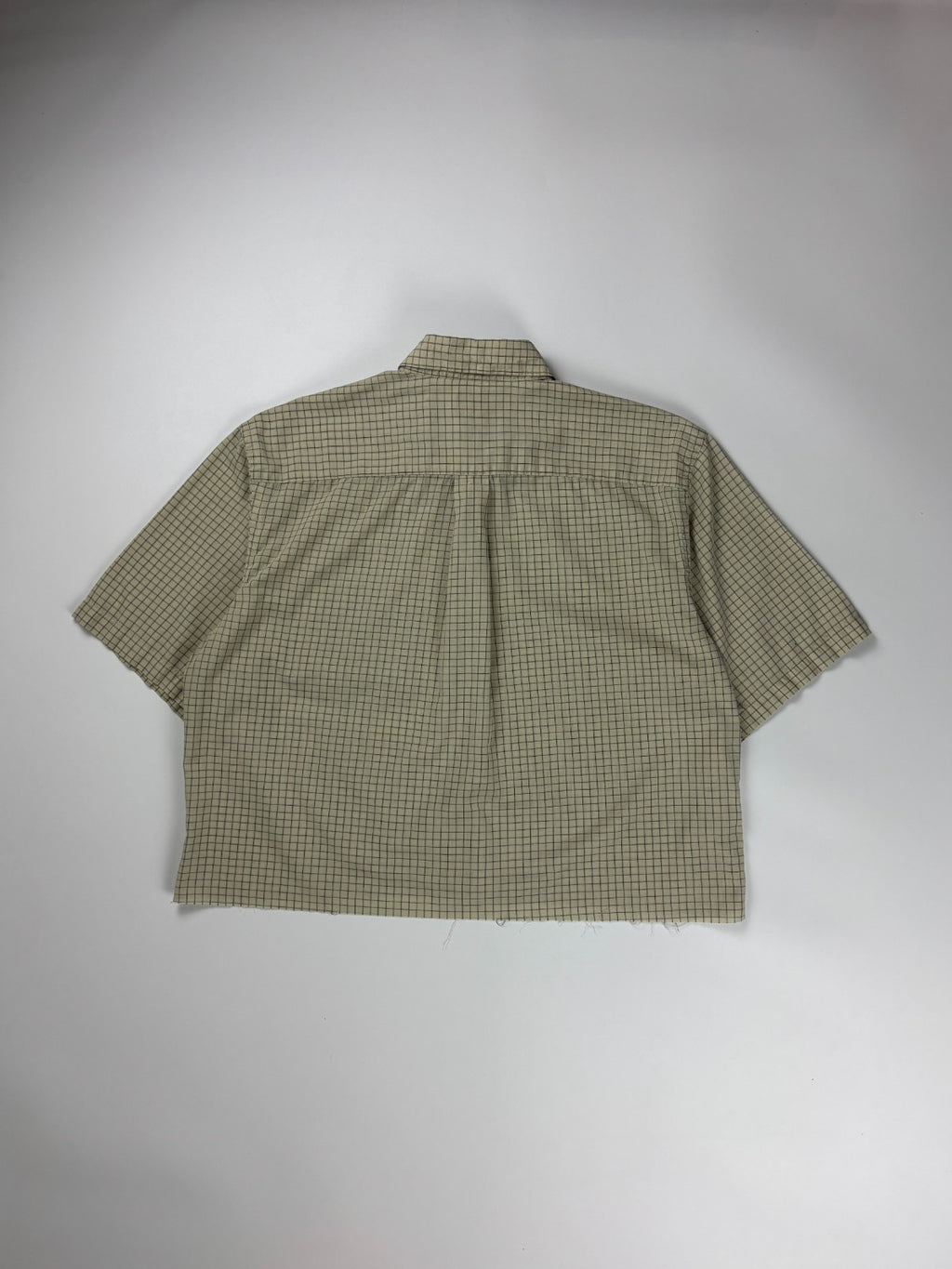 Vintage Arrow Plaid Cropped Button Up Shirt