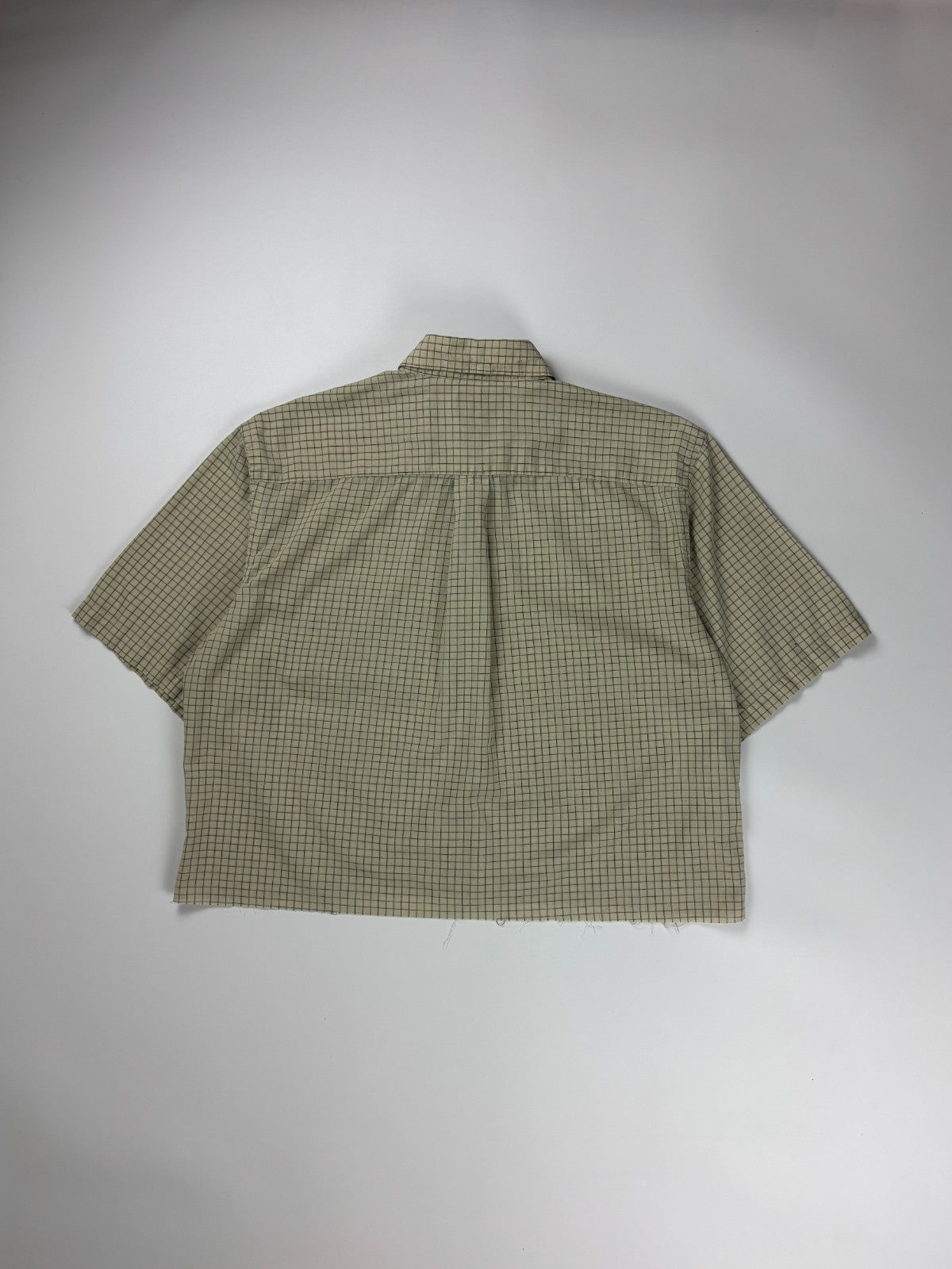 Vintage Arrow Plaid Cropped Button Up Shirt