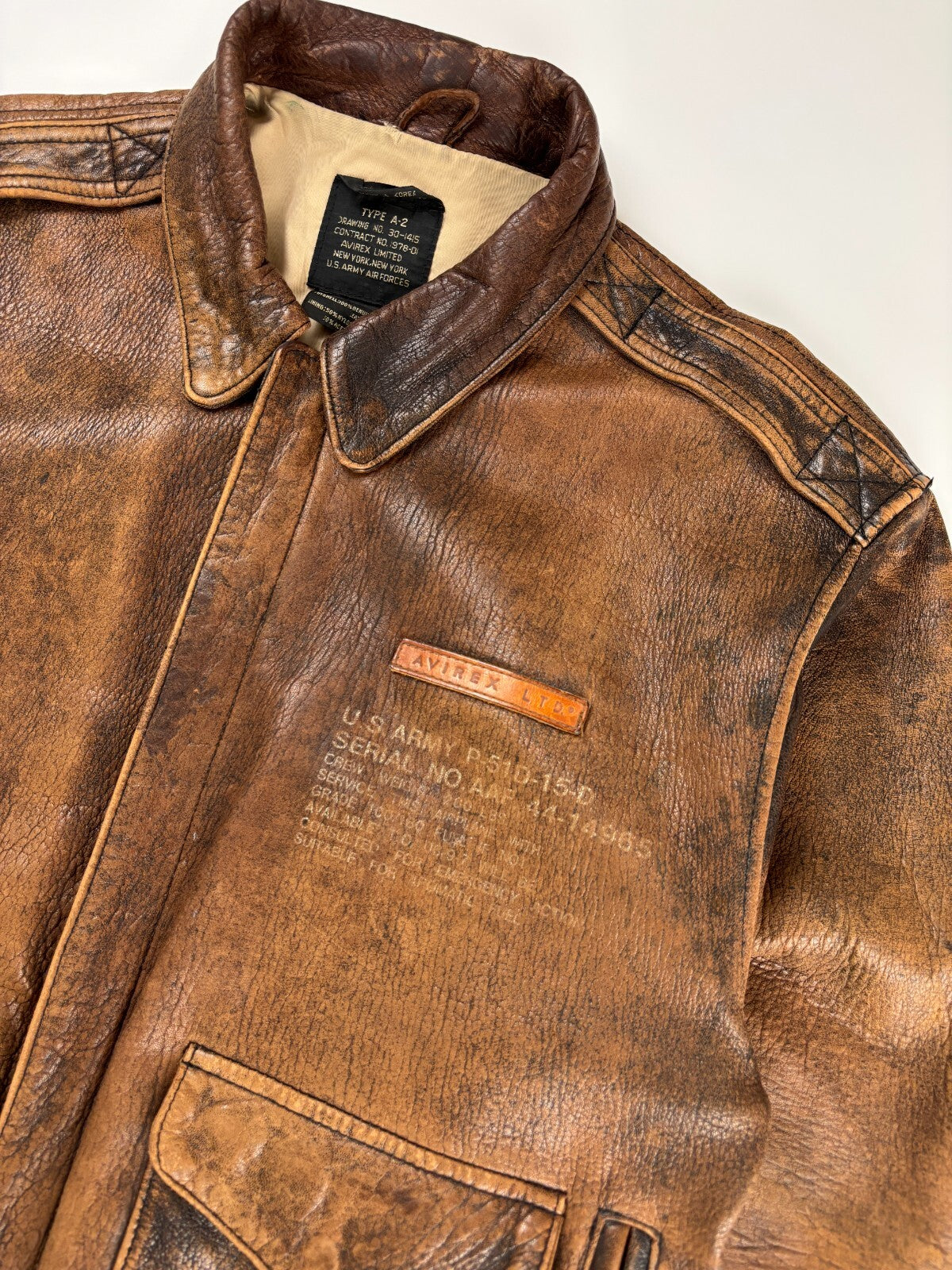 Vintage Avirex Leather Bomber Jacket