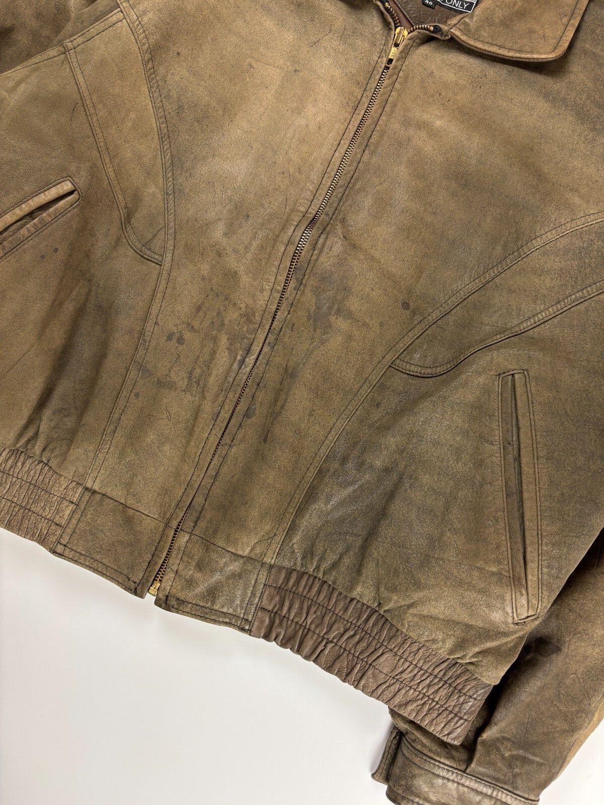 Vintage Members Only Leather Bomber Jacket