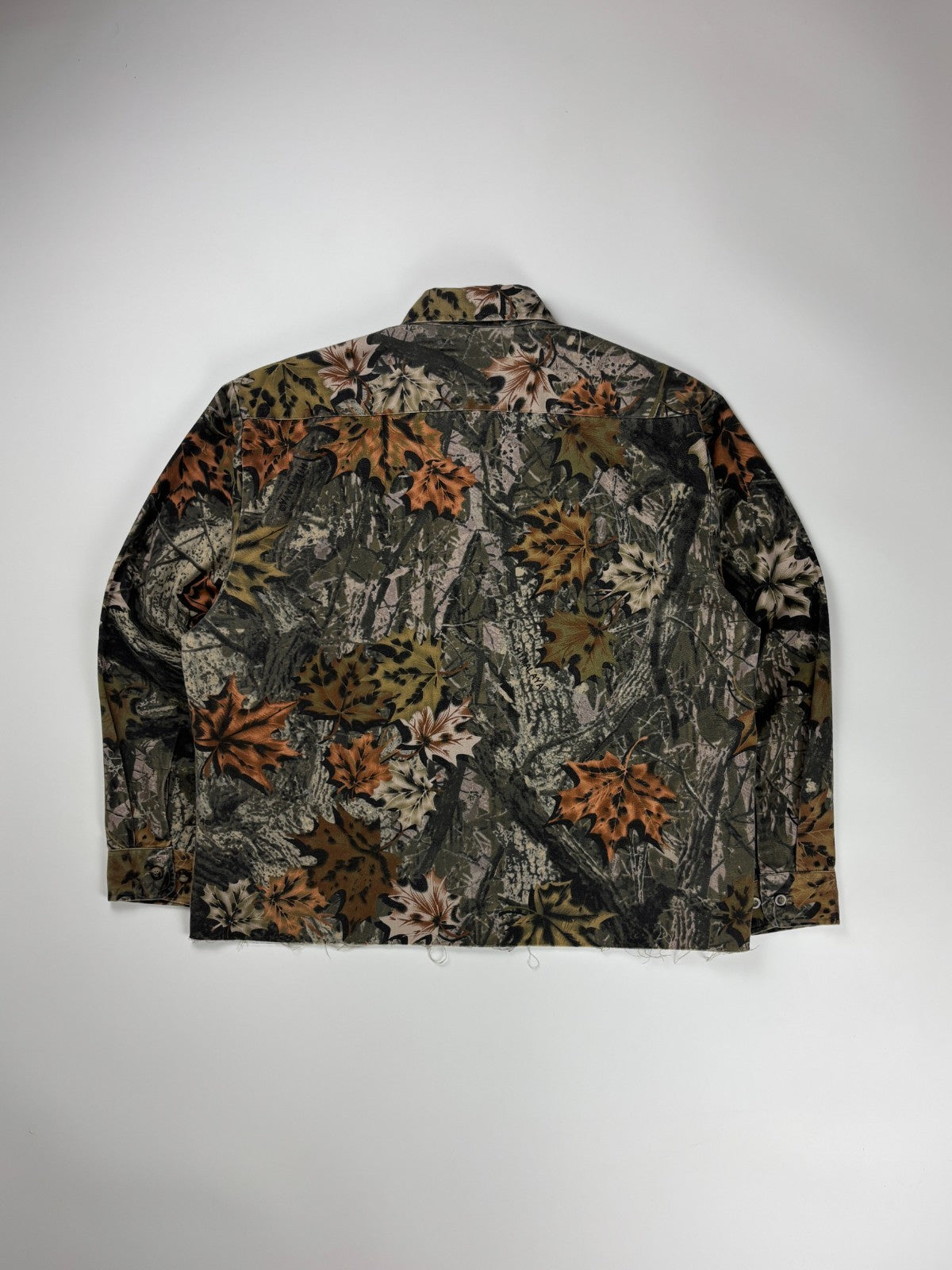 Vintage Real Tree Camo Cropped Button Up Shirt
