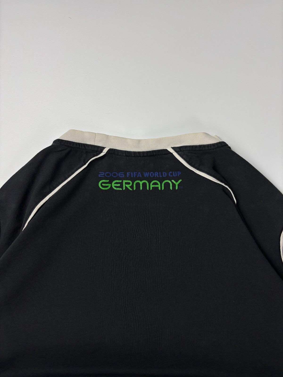 Vintage 2006 Germany Fifa World Cup Ringer Tee / Soccer Graphic Shirt / XL Black