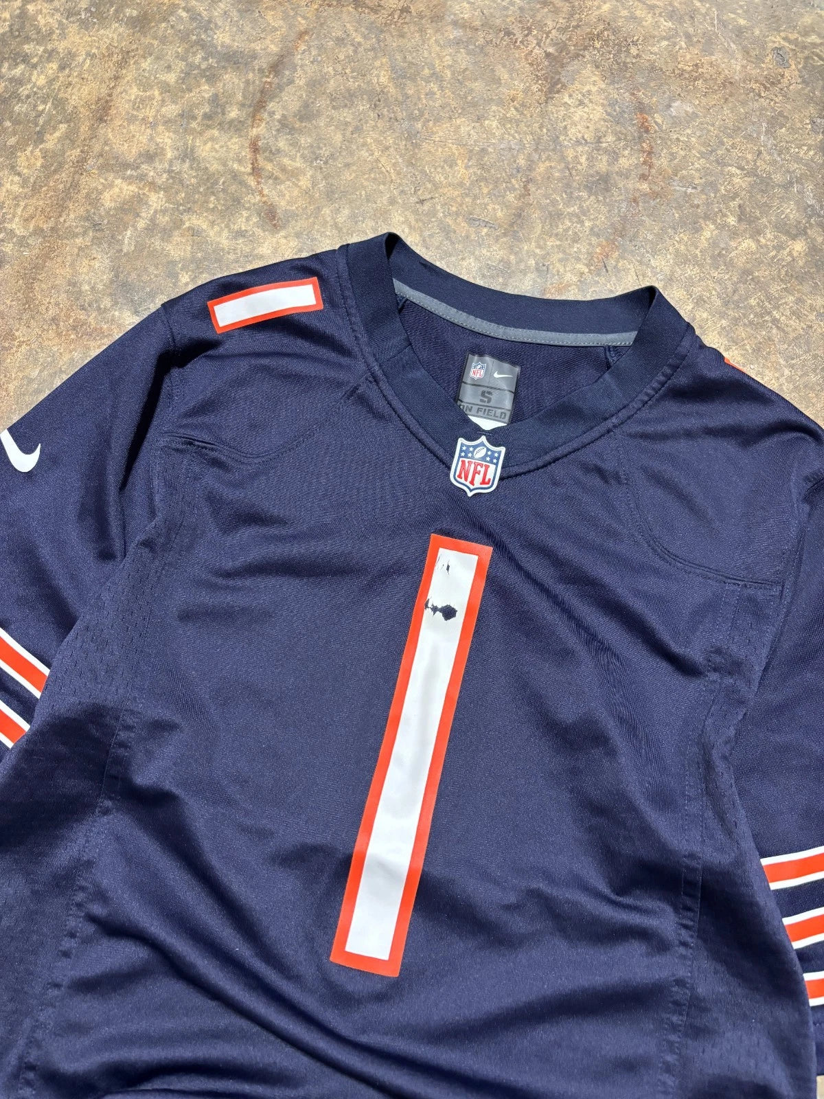 Vintage Chicago Bears Jersey / Justin Fields #1 / NFL Reebok / Blue Size Small