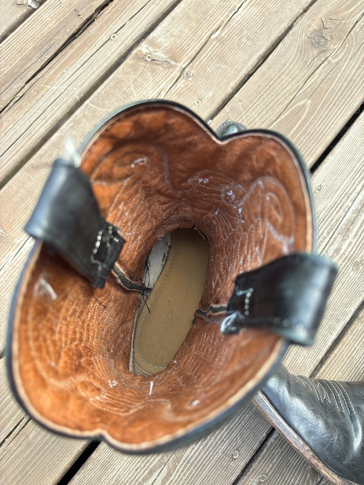Vintage Western Leather Cowboy Boots