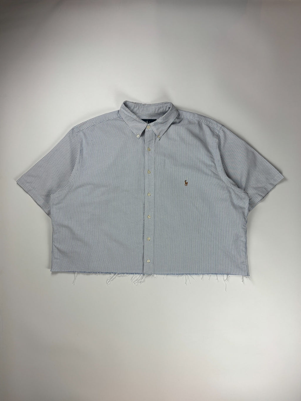 Vintage Polo Ralph Lauren Striped Cropped Button Up Shirt