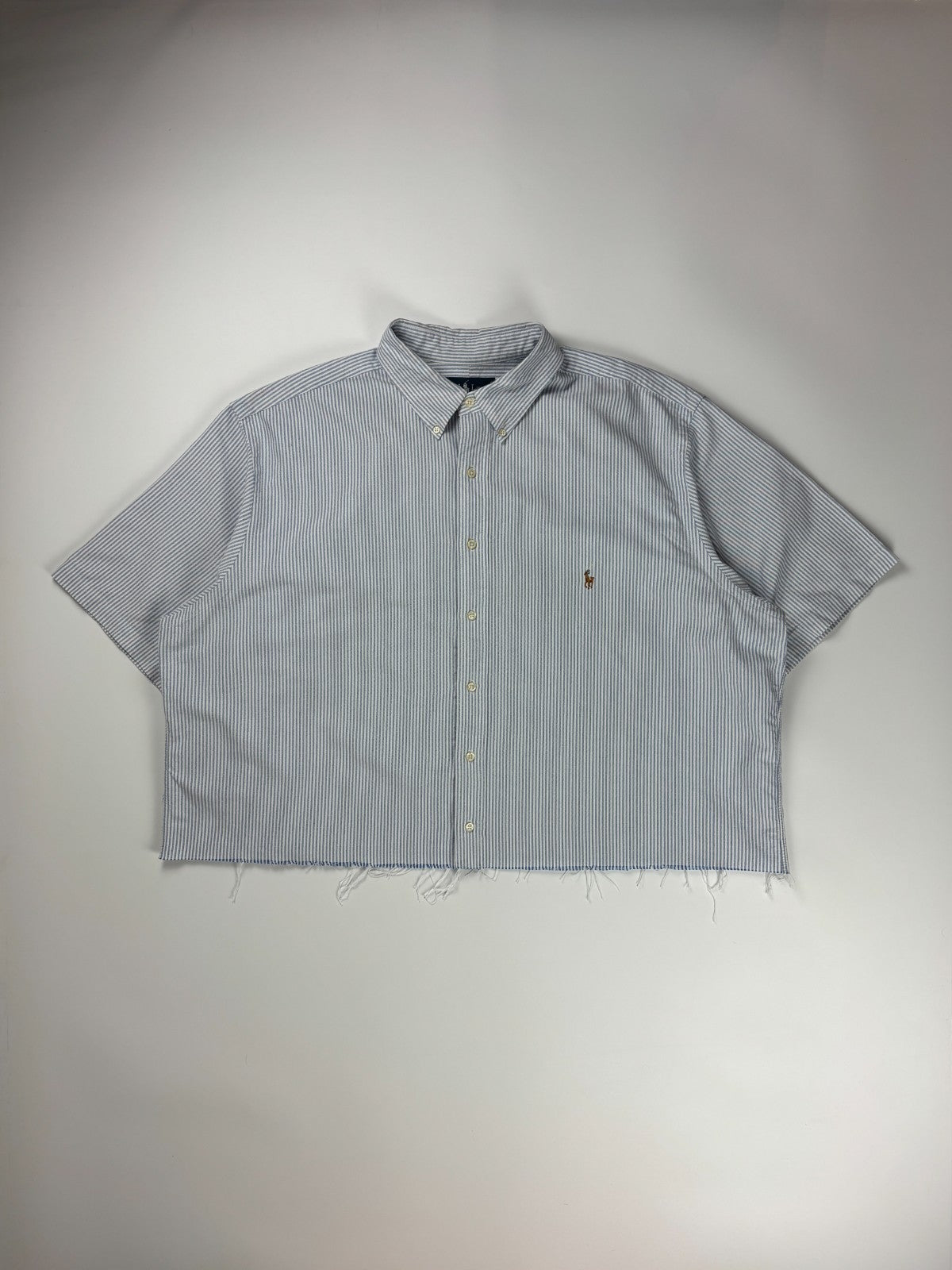 Vintage Polo Ralph Lauren Striped Cropped Button Up Shirt