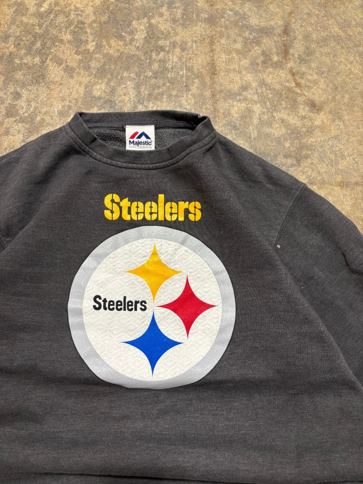 Vintage Pittsburgh Steelers Sweatshirt - NFL Football Sweater - Size Small Gray