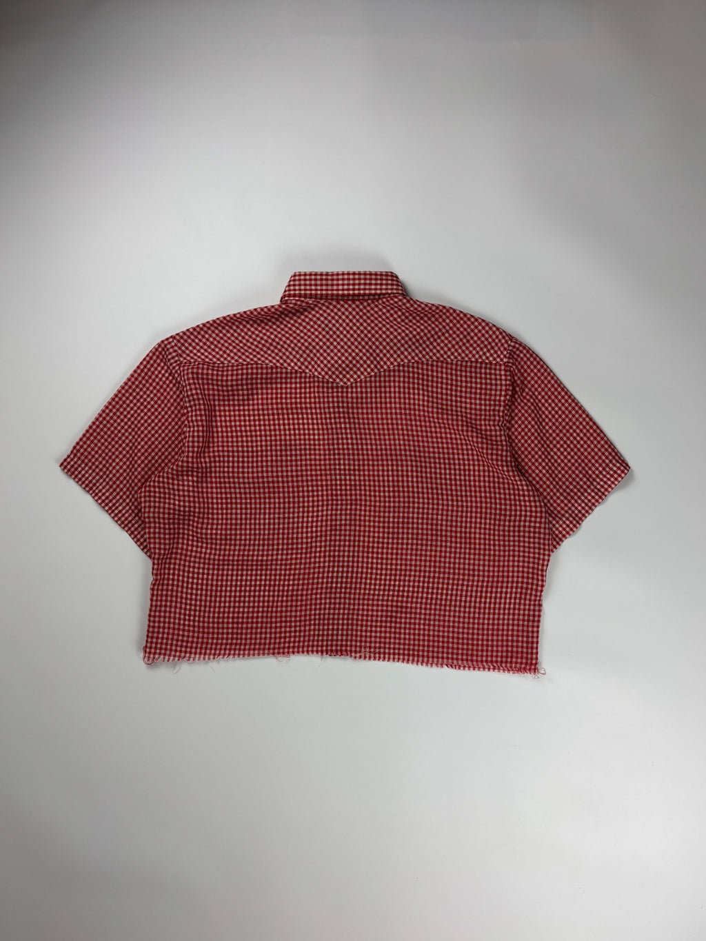 Vintage Wrangler Plaid Cropped Button Up Shirt