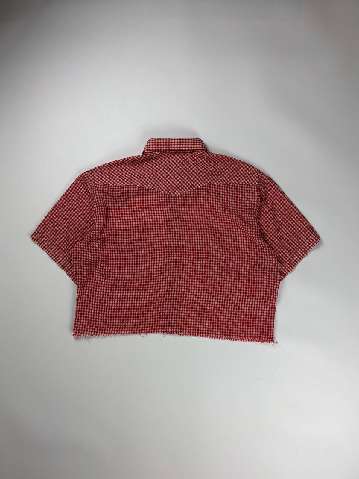 Vintage Wrangler Plaid Cropped Button Up Shirt