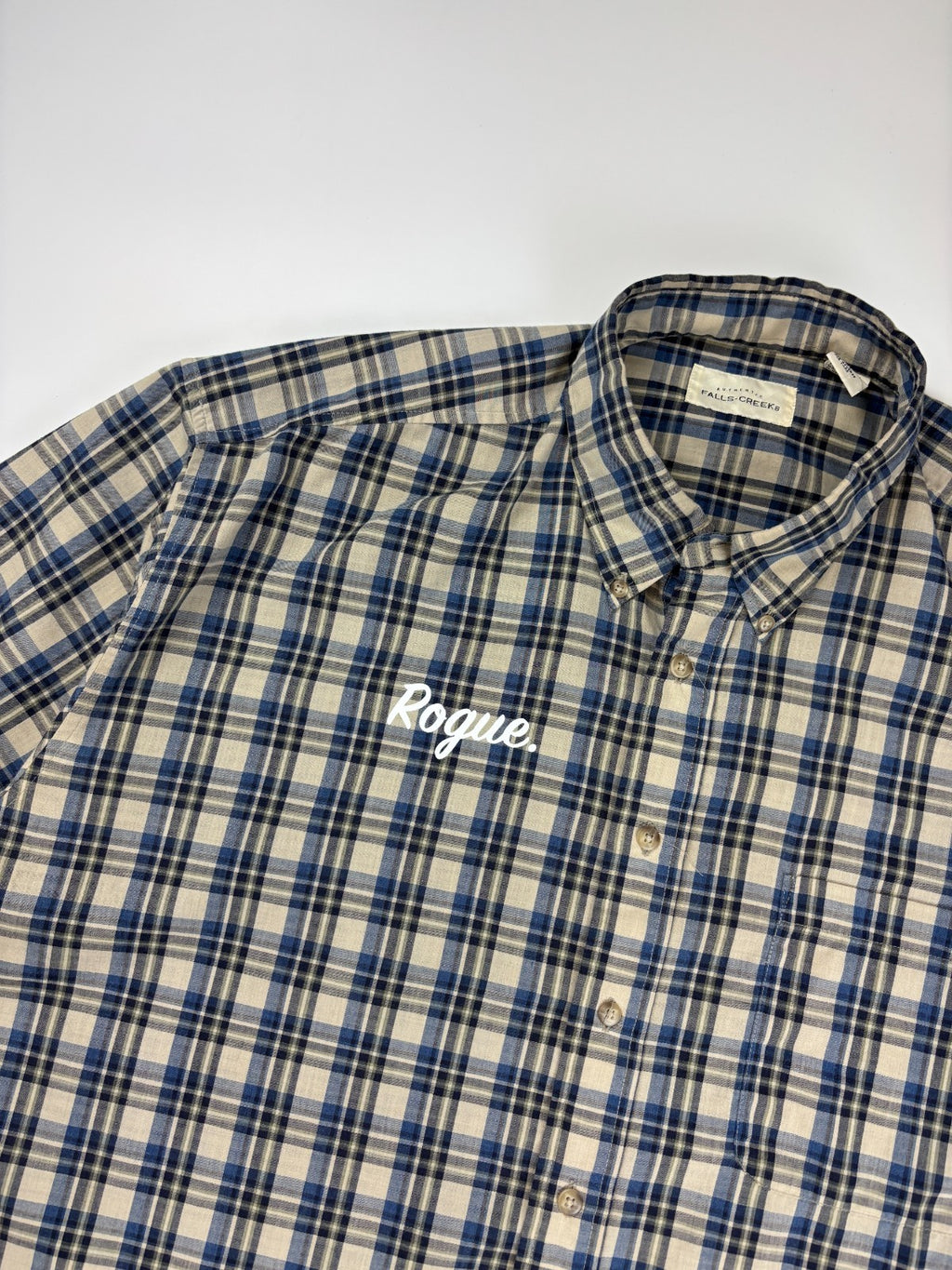 Vintage Roguehaus Plaid Cropped Button Up Shirt