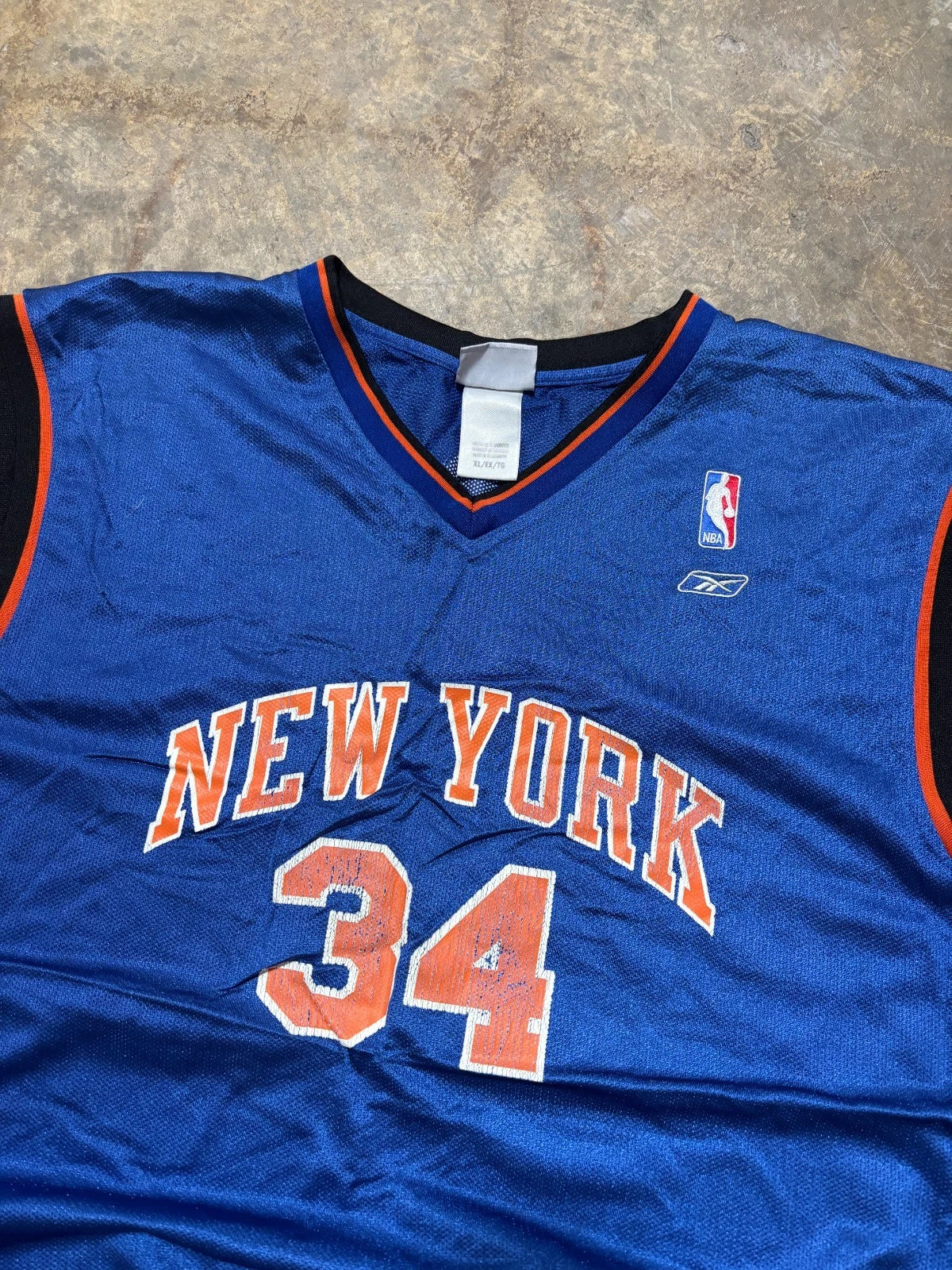 Vintage New York Knicks Jersey / Antonio Mcdyess #34 / NBA / Blue Size XL