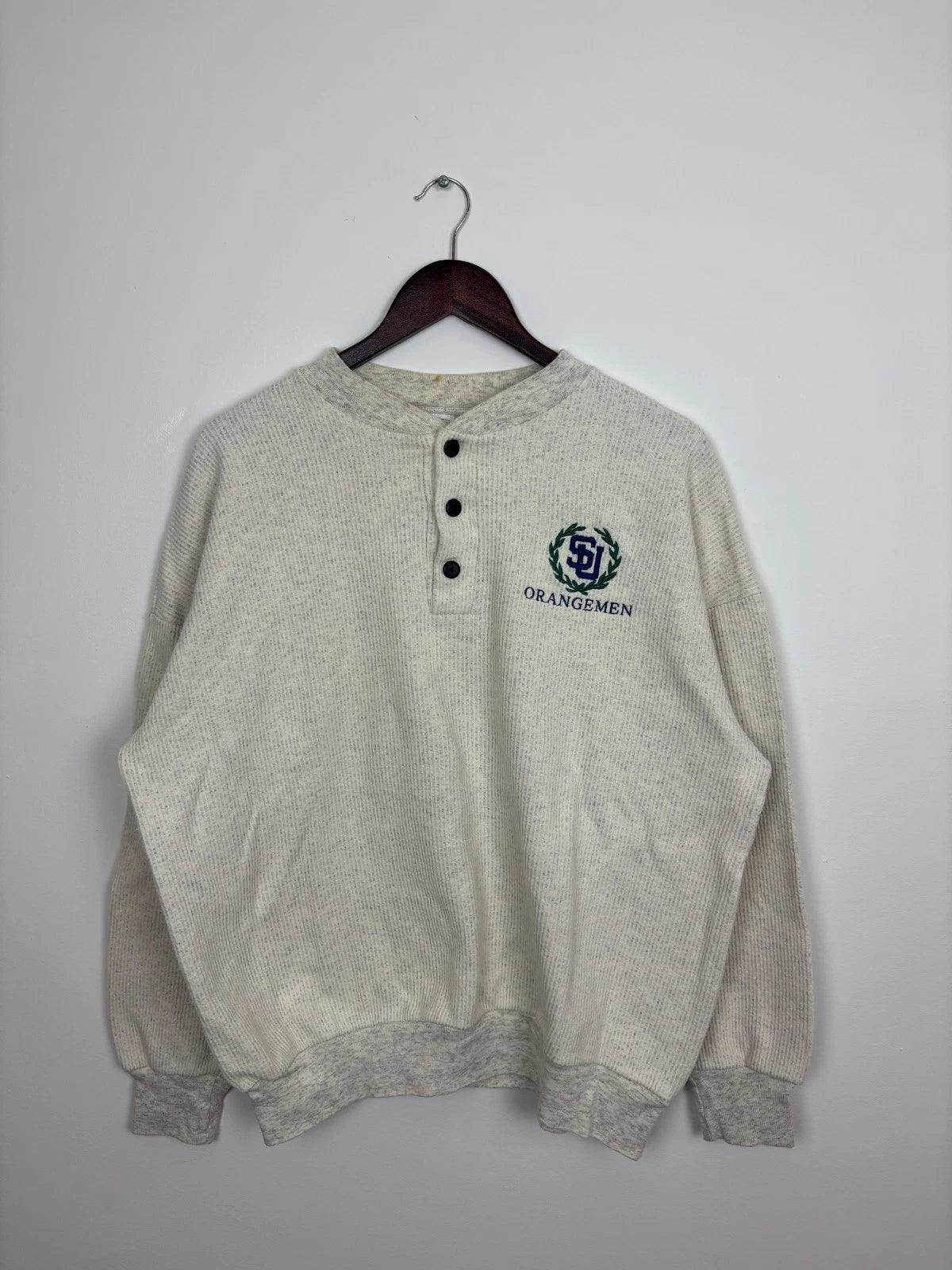 Vintage 1990s Syracuse Orangemen Sweatshirt - Gray - Size Large NCAA Collegiate