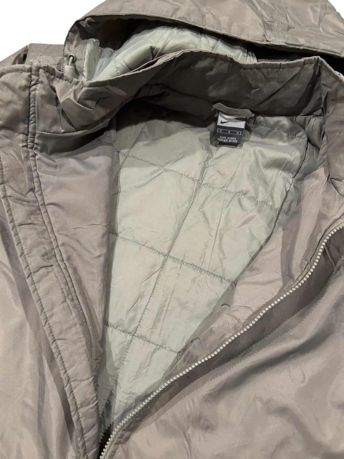 Vintage Nike Parka Jacket - Size Medium - Olive Green - Y2K Zip Up Coat