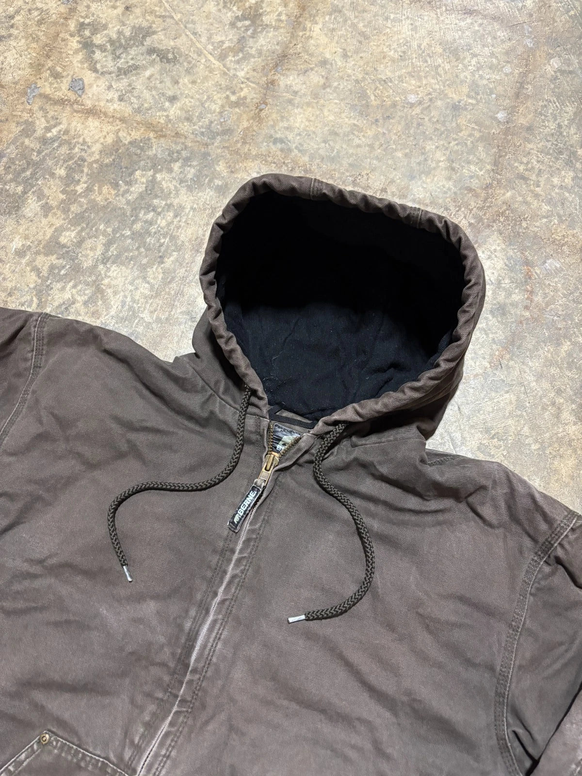 Vintage Berne Workwear Jacket / Insulated Zip Up Coat / Brown Carhartt / Size XL