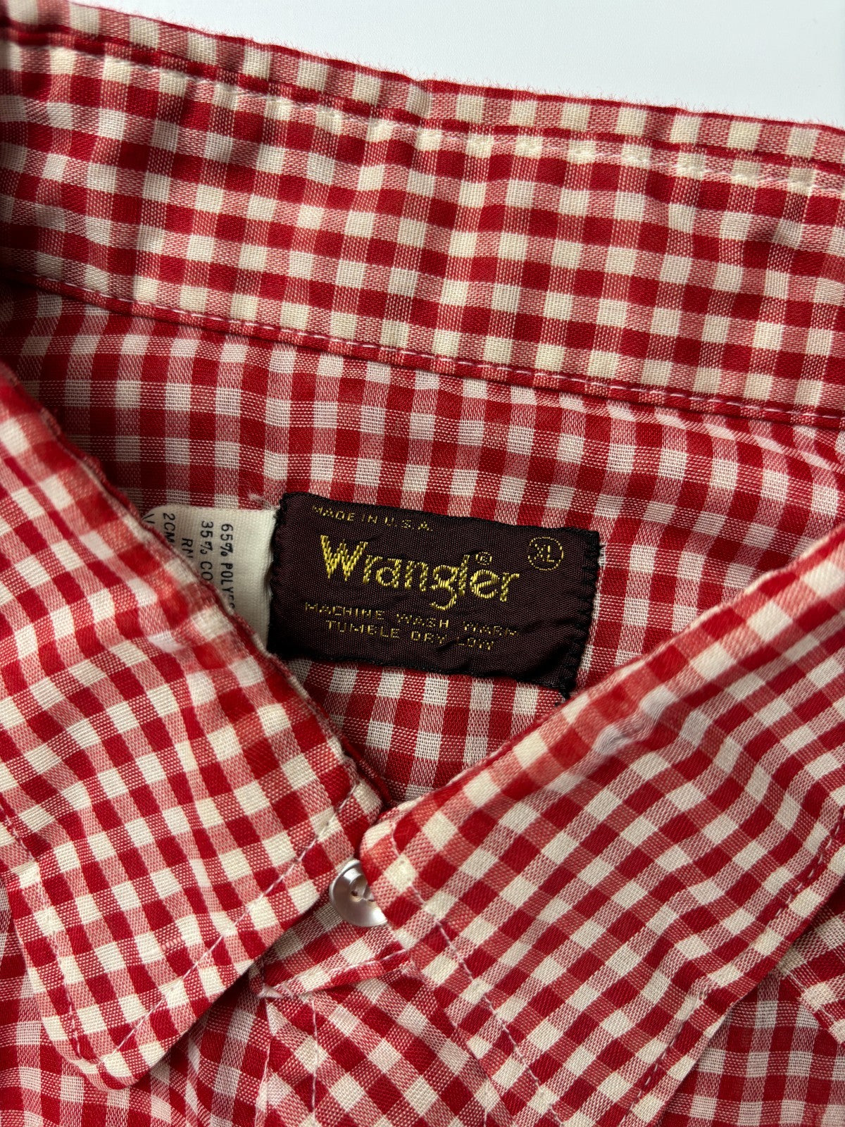Vintage Wrangler Plaid Cropped Button Up Shirt