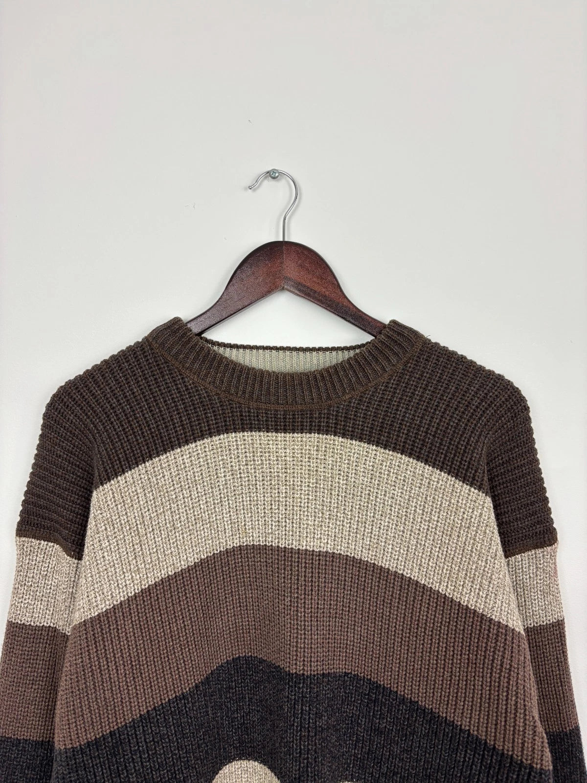 Vintage Brown Oversized Tommy Hilfiger Knit Sweater - Size XXL