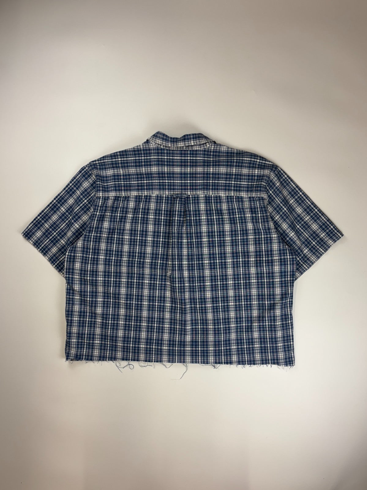 Vintage Roguehaus Plaid Cropped Button Up Shirt