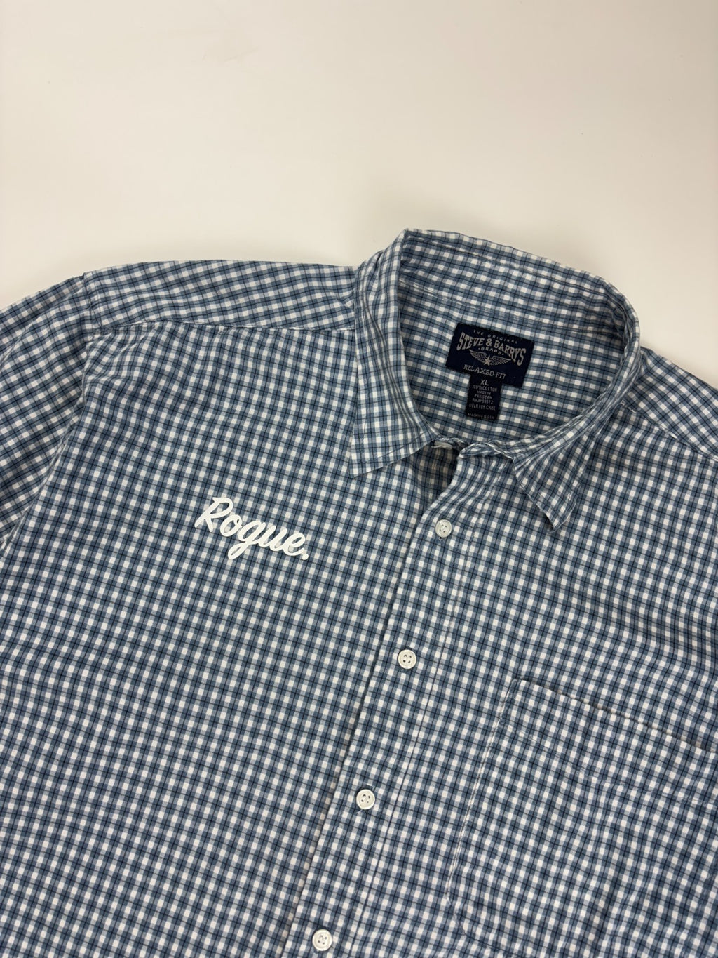 Vintage Roguehaus Plaid Cropped Button Up Shirt