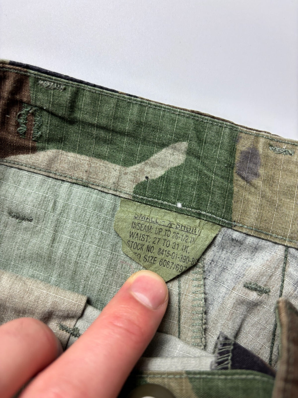 Vintage Military Camo Cargo Shorts