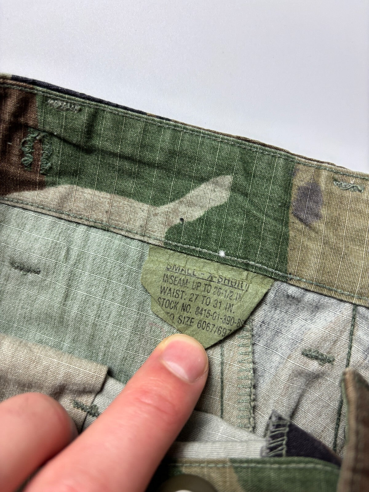 Vintage Military Camo Cargo Shorts