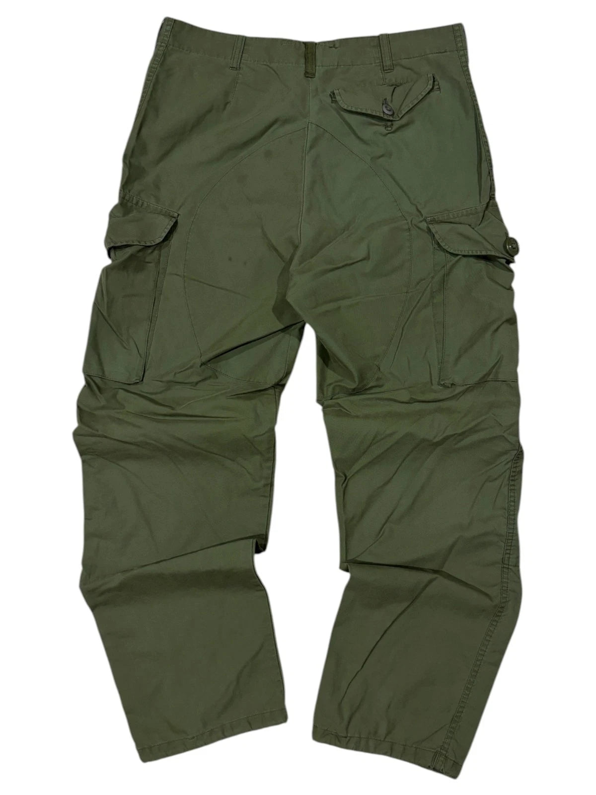 Vintage Military Cargo Pants - ??" - Olive Army Trousers