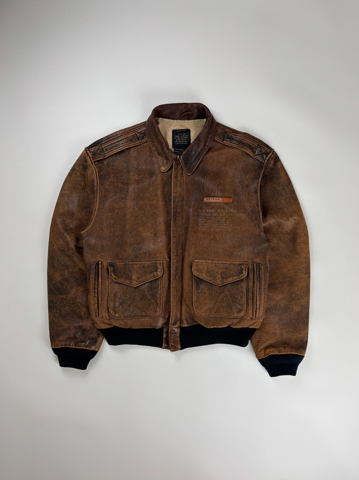 Vintage Avirex Leather Bomber Jacket