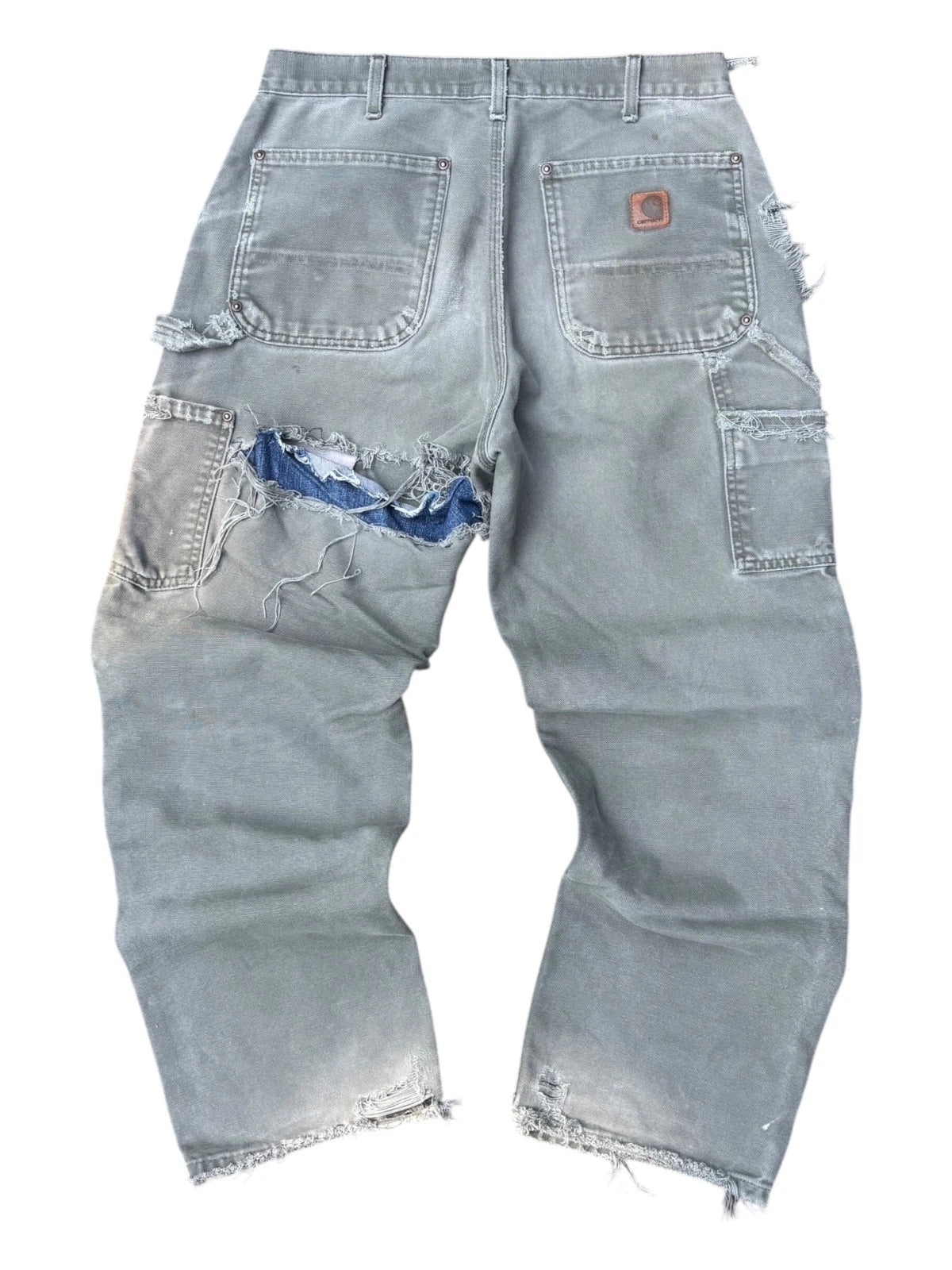 Vintage Olive Carhartt Double Knee Pants - 30x29" - Distressed Workwear Bottoms