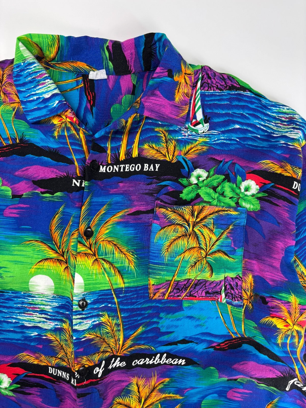 Vintage Montego Bay Hawaiian Button Up Shirt