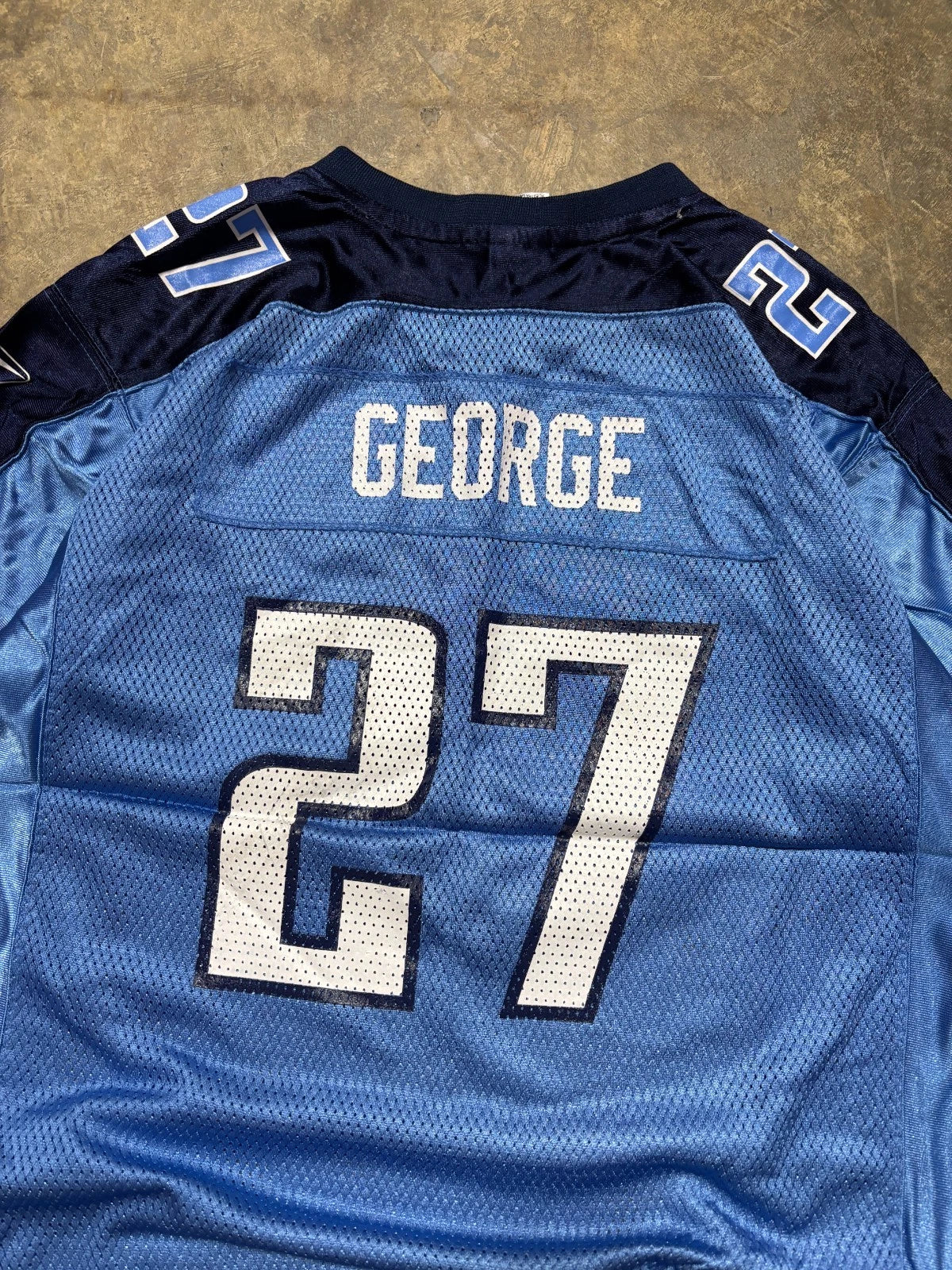 Vintage Tennessee Titans Jersey / Eddie George #27 / NFL Reebok / Blue Size XL