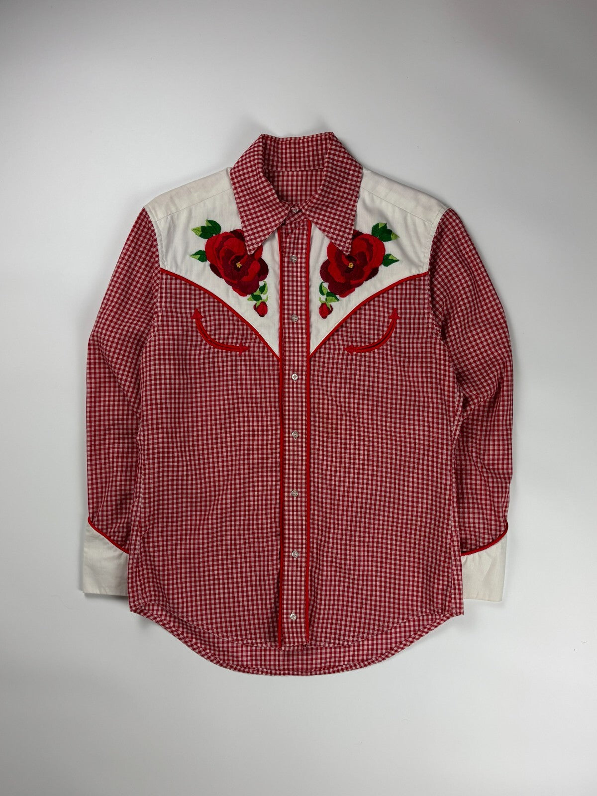 Vintage Western Plaid Button Up Shirt