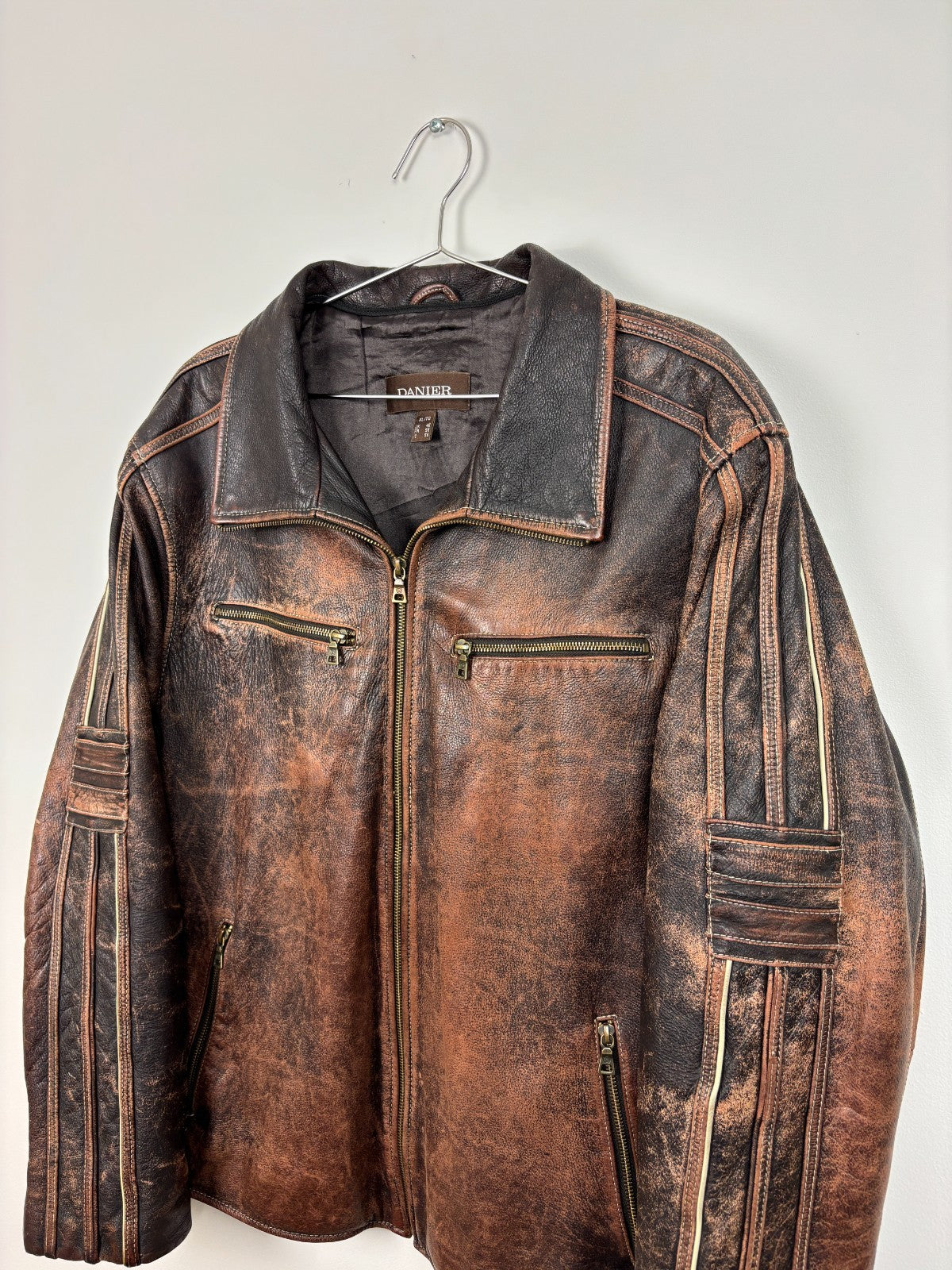 1990s Vintage Danier Leather Biker Jacket