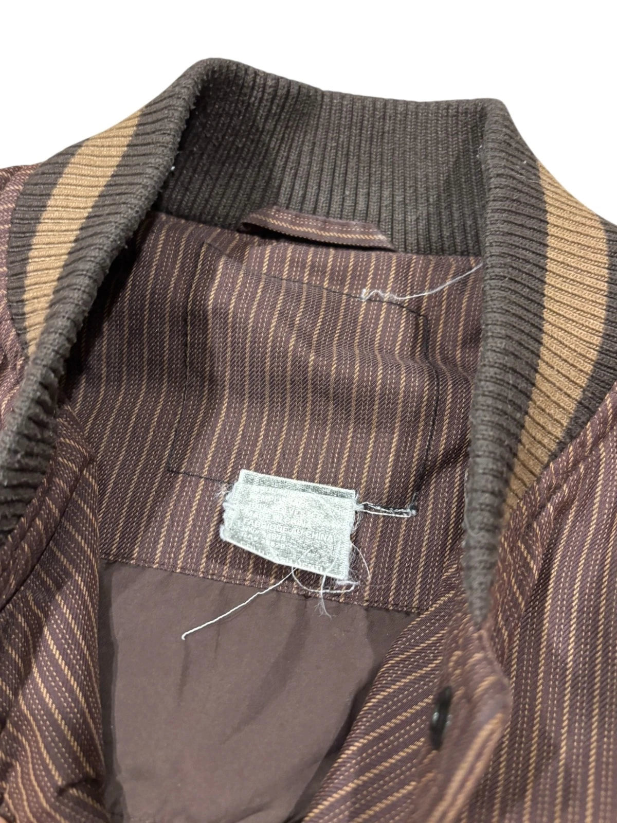 Vintage Y2K Stussy Bomber Jacket - Brown Button Up Coat - Size Medium