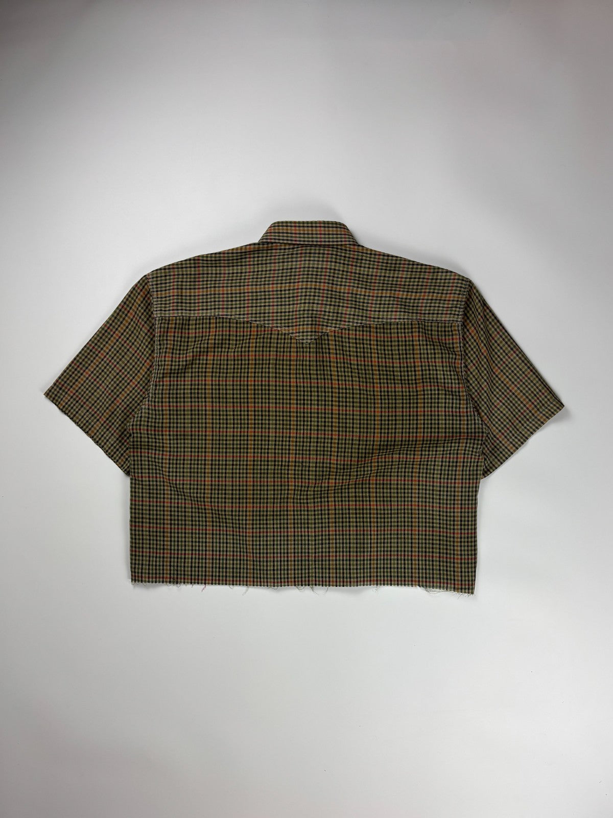Vintage Grand Canyon Plaid Cropped Button Up Shirt