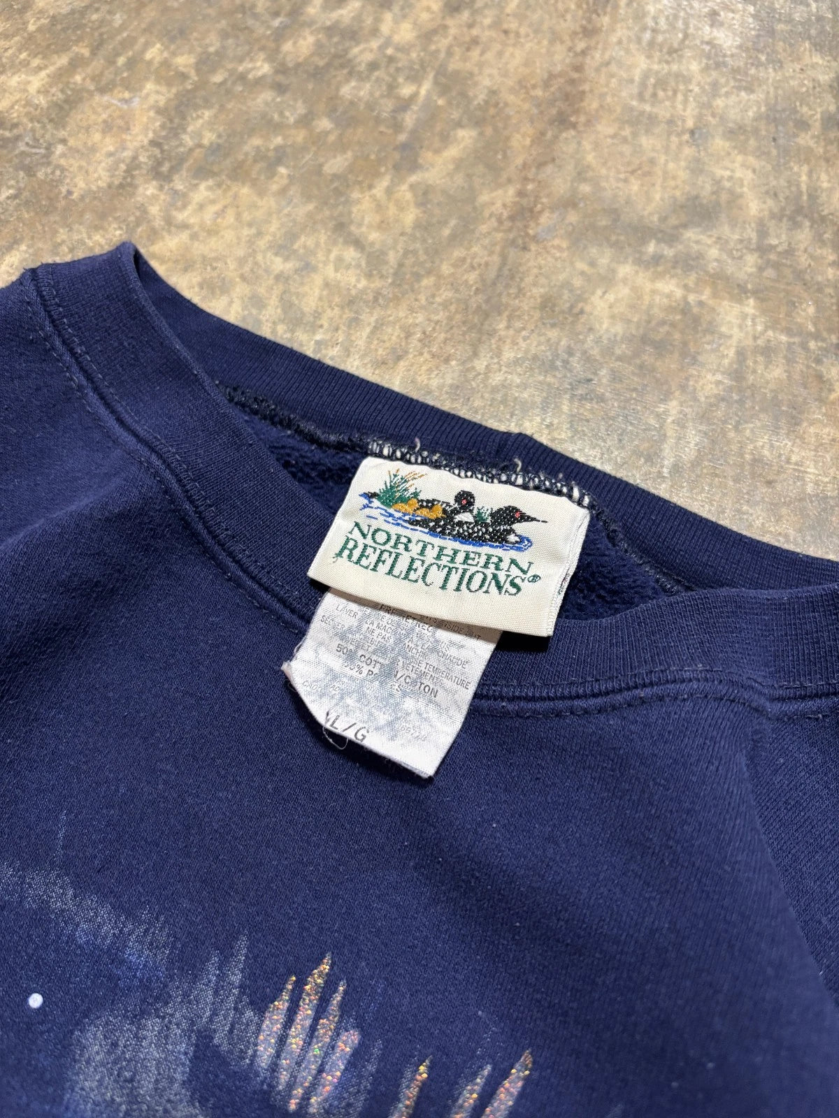 Vintage 1990s Polar Bears Sweatshirt - Northen Reflections Sweater - Size Large