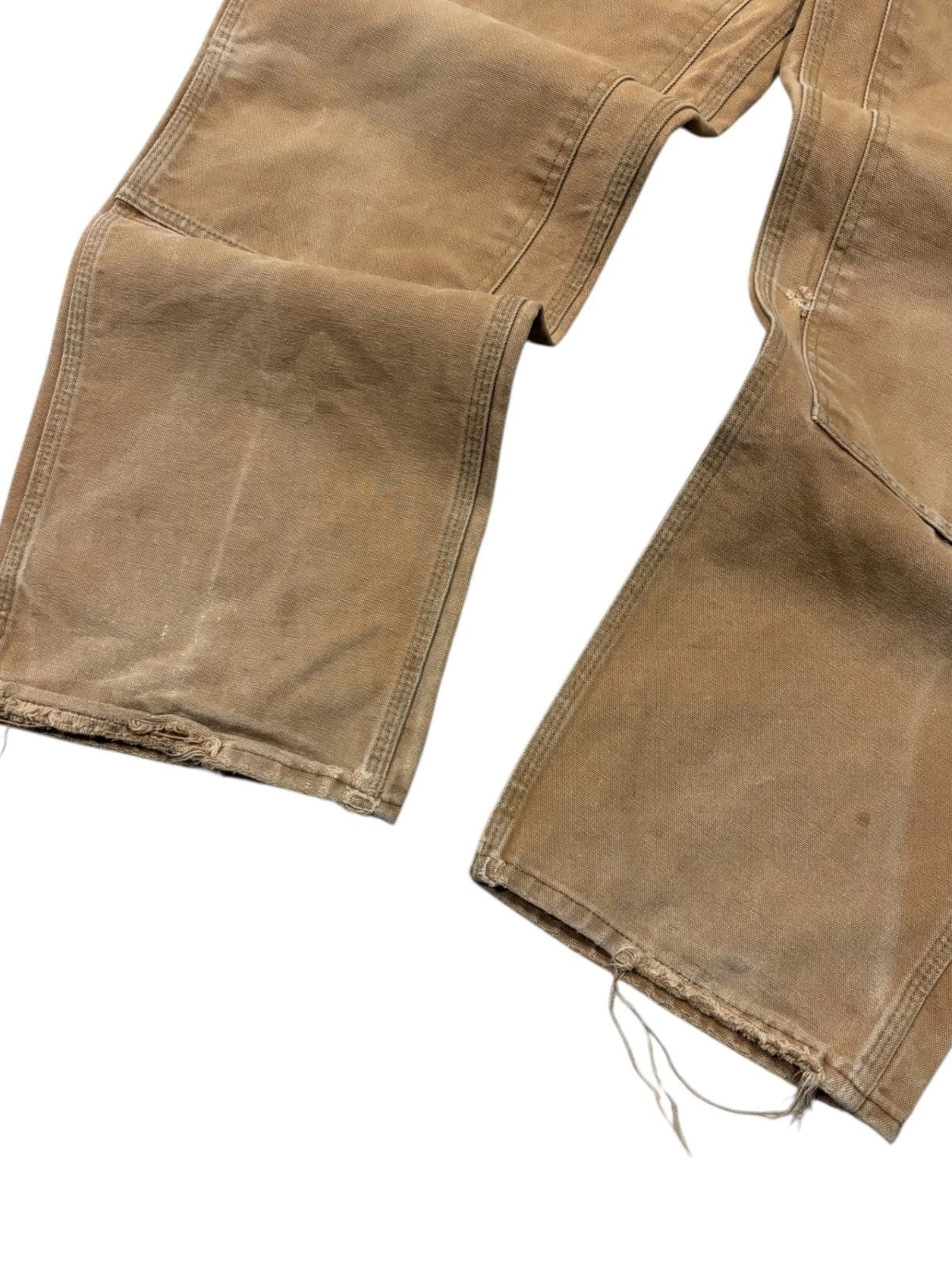 Vintage 1990s Carhartt Double Knee Pants - 34x32 - Beige Tan Workwear Bottoms