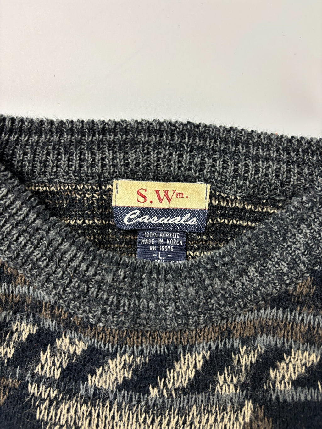 Vintage Earth Tone Knit Sweater