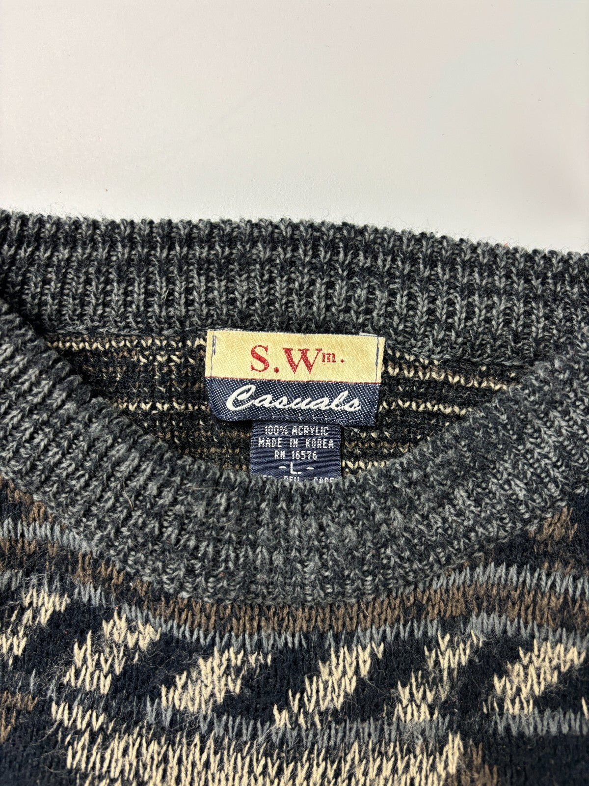 Vintage Earth Tone Knit Sweater
