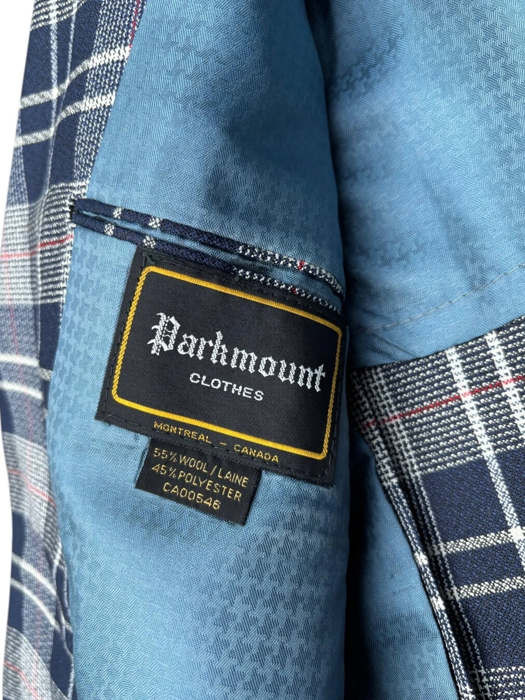 Vintage 1980s Blue Plaid Blazer - Medium - Overcoat