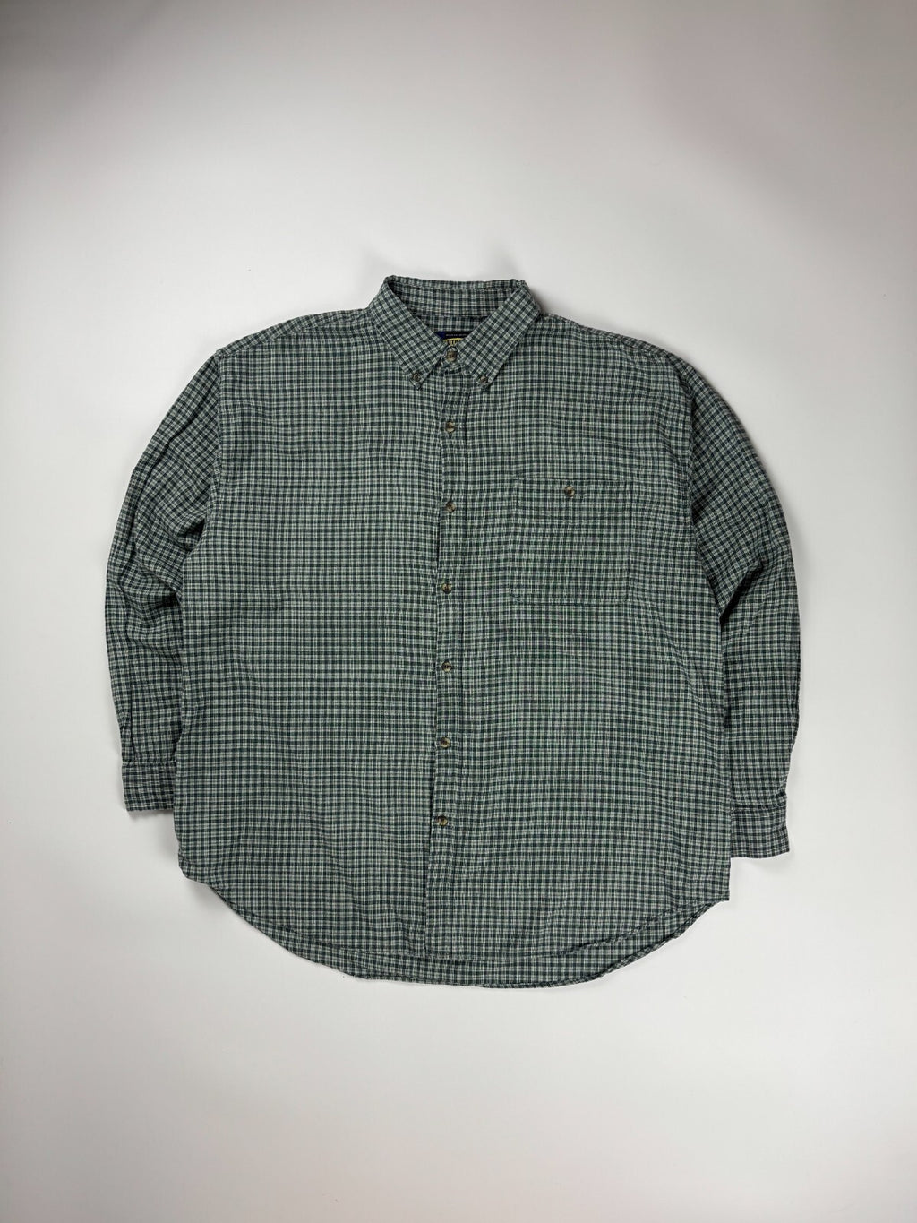 Vintage Utility Plaid Button Up Shirt