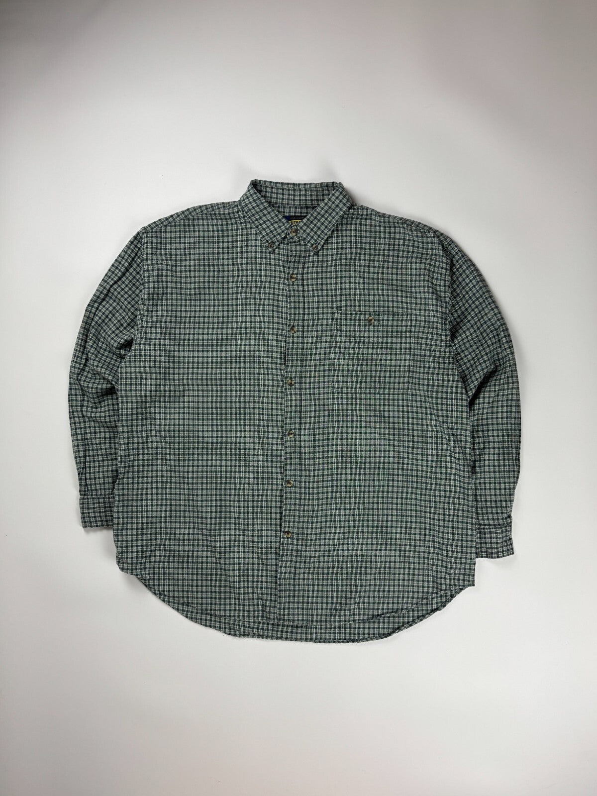 Vintage Utility Plaid Button Up Shirt