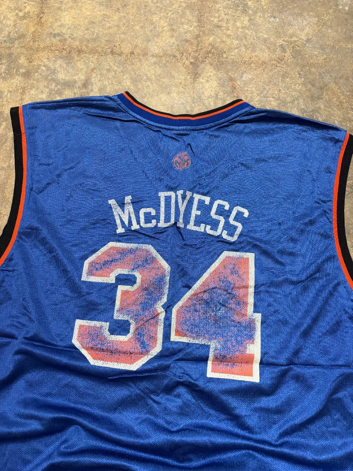 Vintage New York Knicks Jersey / Antonio Mcdyess #34 / NBA / Blue Size XL