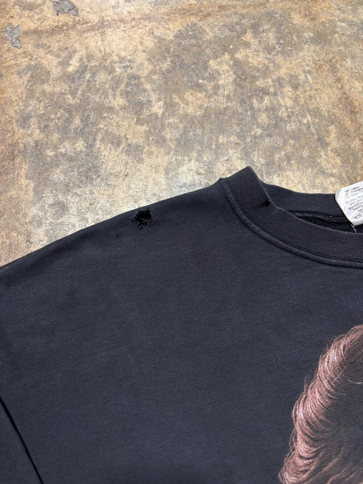 Vintage 1990s Neil Diamond Sweatshirt - Graphic Music Sweater - Size XL - Black