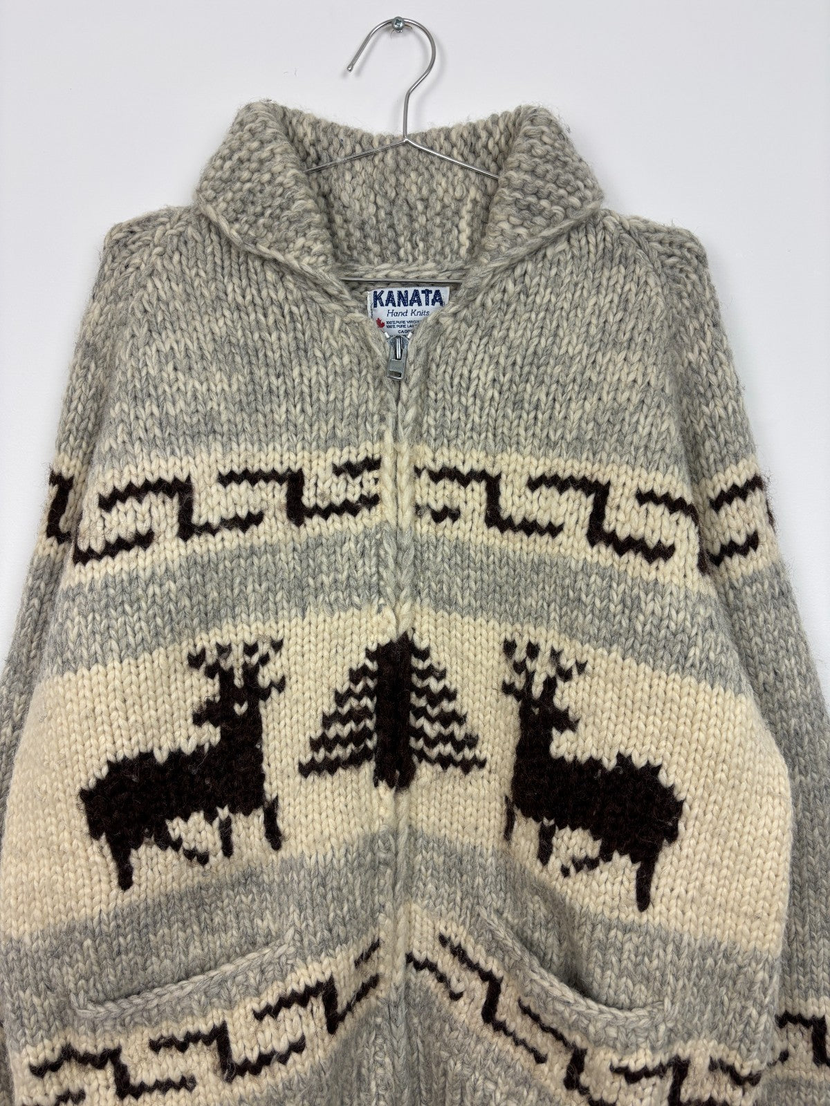 1970s Vintage Kanata Hand Knit Cowichan Sweater