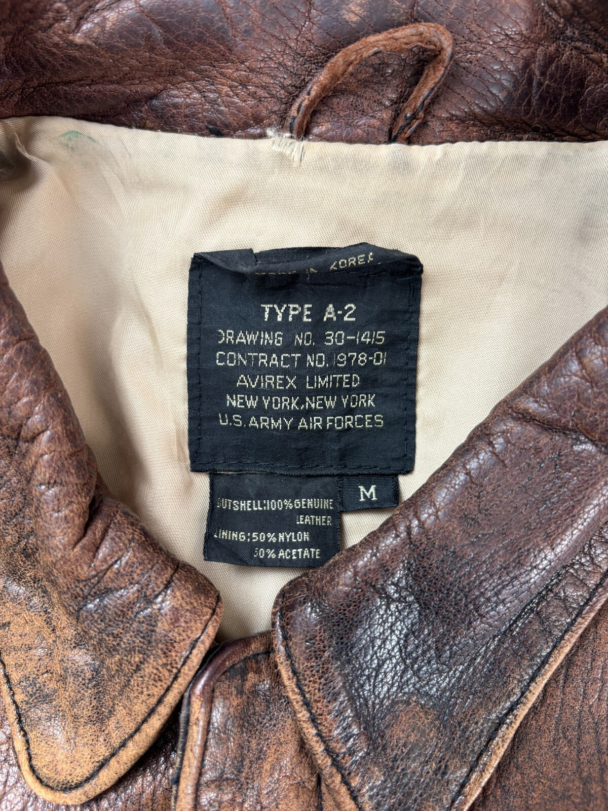 Vintage Avirex Leather Bomber Jacket