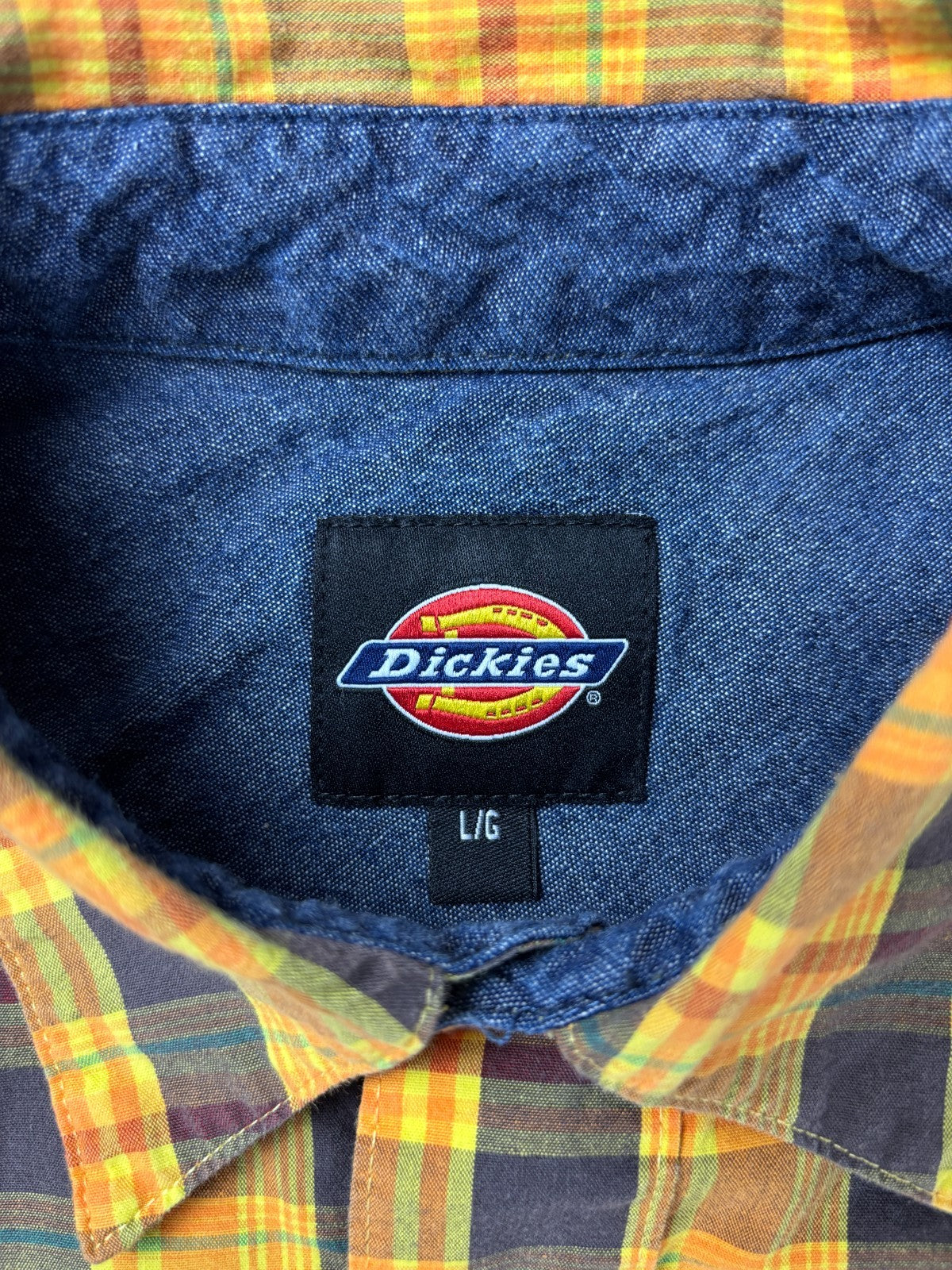 Vintage Dickies Plaid Cropped Button Up Shirt