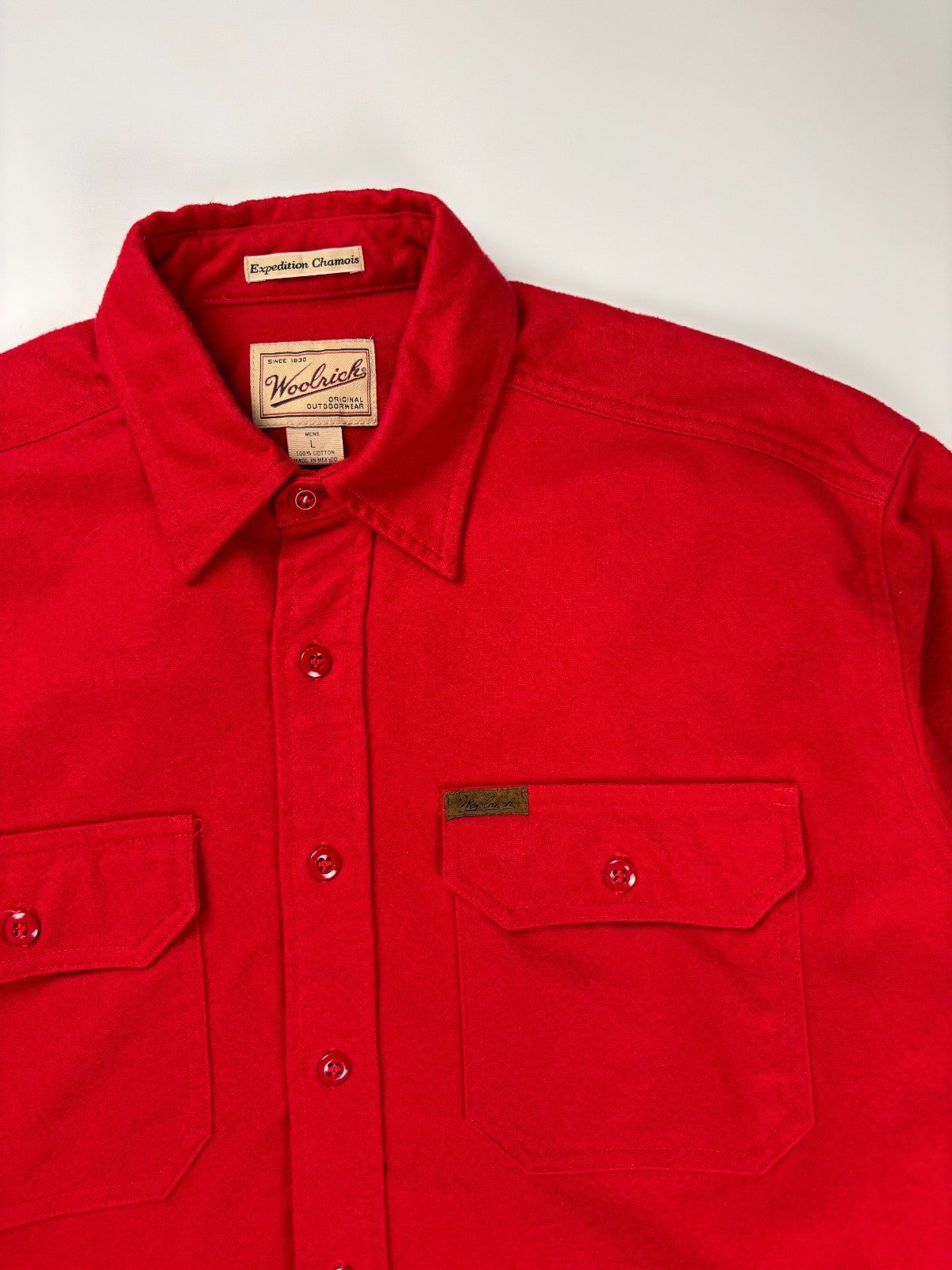 Vintage Woolrich Solid Cropped Button Up Shirt