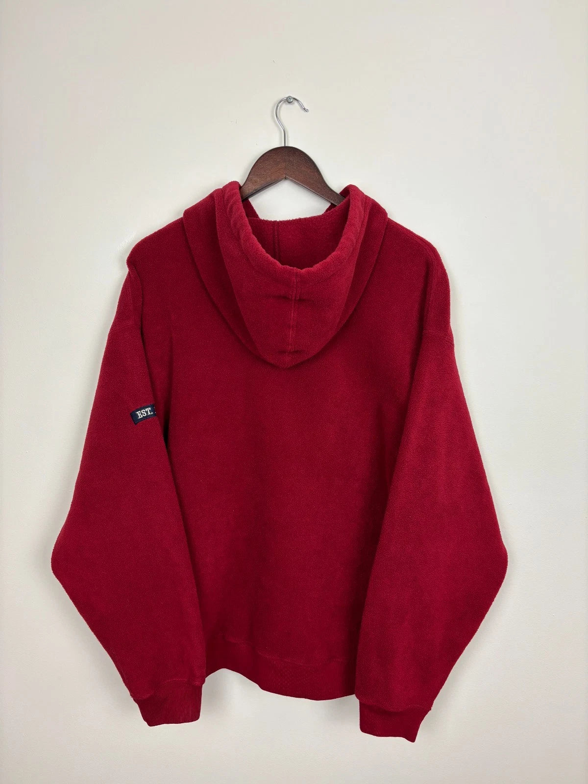 Vintage Red Gap Fleece Hoodie - Medium - Winter Warm & Soft Sweater