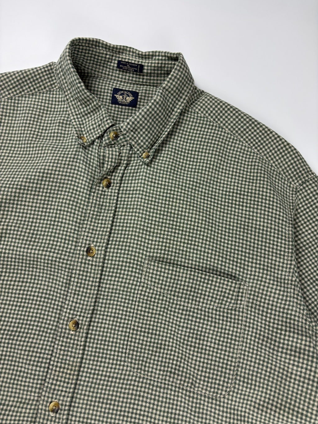 Vintage Dockers Plaid Cropped Button Up Shirt
