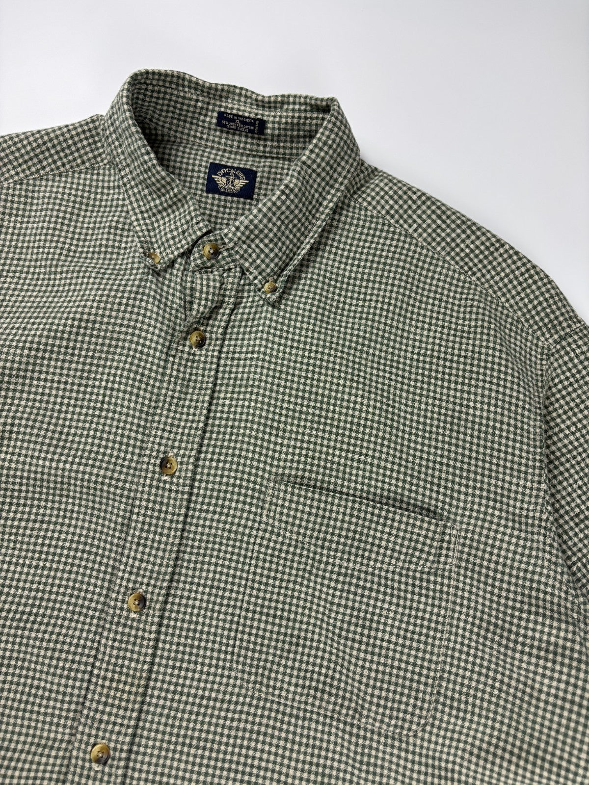 Vintage Dockers Plaid Cropped Button Up Shirt