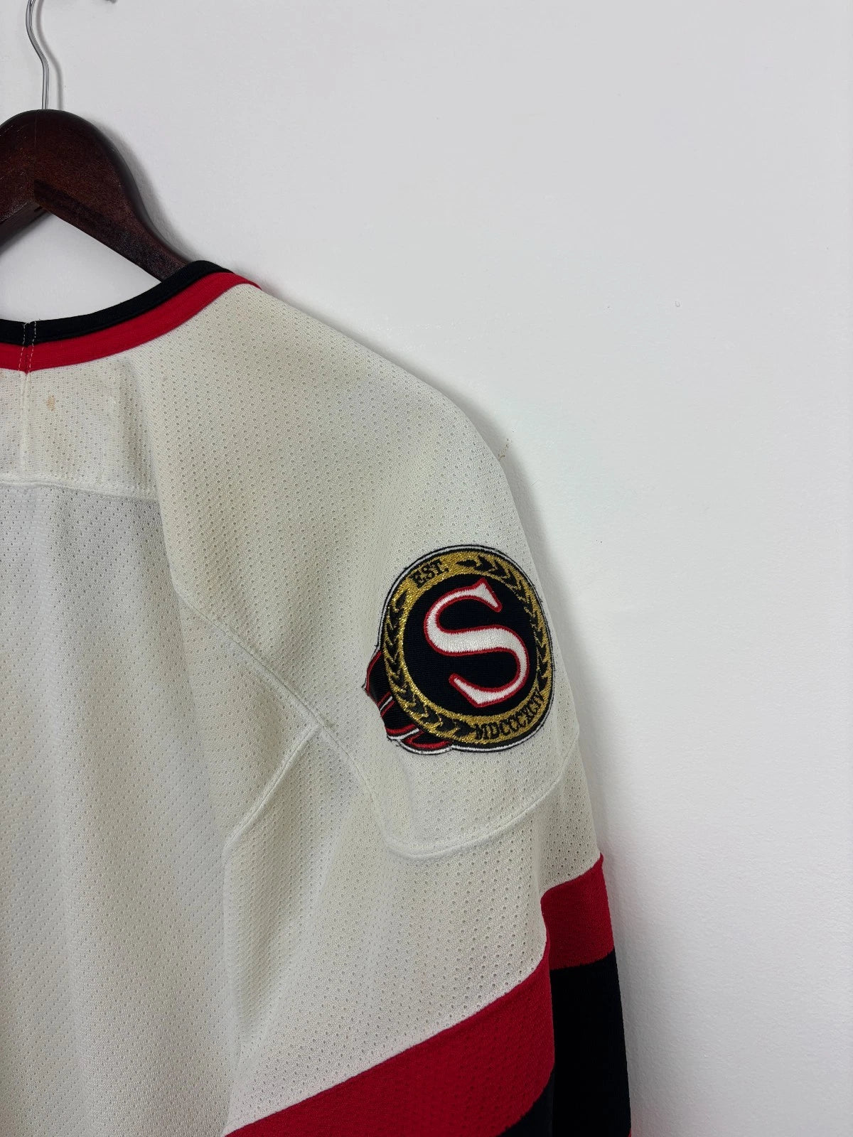Vintage 1990s CCM Ottawa Senators Away Jersey - White - Size Medium - NHL Hockey